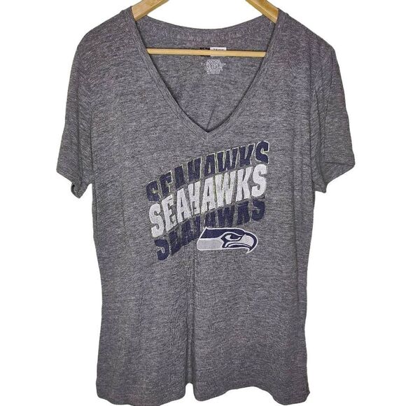 NFL Team Apparel Seahawks Team V-Neck Tee - Picture 1 of 5